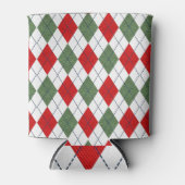 Patroon voor groene en rode Argyle Blikjeskoeler (Voorkant)