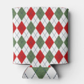 Patroon voor groene en rode Argyle Blikjeskoeler (Achterkant)