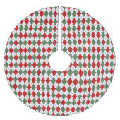 Patroon voor groene en rode Argyle Kerstboom Rok (Voorkant)