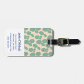 Patroon voor groene en roze cactus bagagelabel (Voorkant horizontaal)