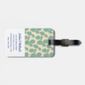 Patroon voor groene en roze cactus bagagelabel (Achterkant horizontaal)