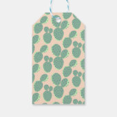 Patroon voor groene en roze cactus cadeaulabel (Achterkant)