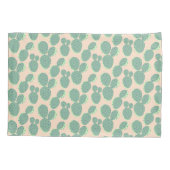 Patroon voor groene en roze cactus kussensloop (Achterkant-Links)