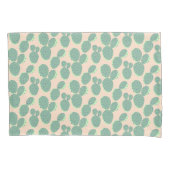 Patroon voor groene en roze cactus kussensloop (Voorkant-Links)