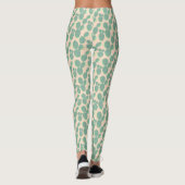 Patroon voor groene en roze cactus leggings (Achterkant)