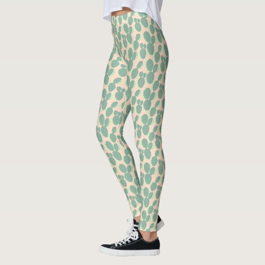 Patroon voor groene en roze cactus leggings (Links)
