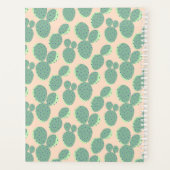 Patroon voor groene en roze cactus planner (Achterkant)