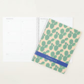 Patroon voor groene en roze cactus planner (Display)