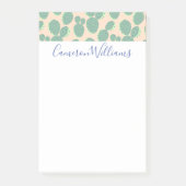 Patroon voor groene en roze cactus post-it® notes (Voorkant)