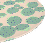 Patroon voor groene en roze cactus snijplank (Hoek)