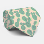 Patroon voor groene en roze cactus stropdas (Opgerold)