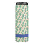 Patroon voor groene en roze cactus thermosbeker (Achterkant)