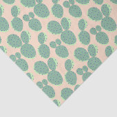Patroon voor groene en roze cactus tissuepapier (Detail)