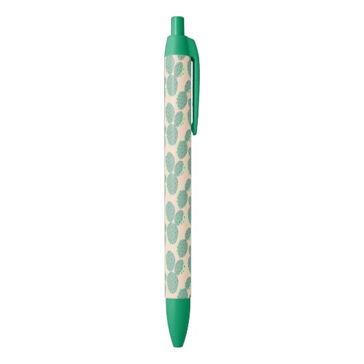 Patroon voor groene en roze cactus zwarte inkt pen (Achterkant (Verticaal))