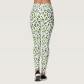Patroon voor groene en witte kruiden leggings (Achterkant)