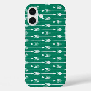Patroon voor groene pijlen van Jade iPhone 16 Plus Hoesje