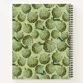 Patroon voor groene Waterverf suikerappels Notitieboek (Achterkant)