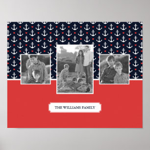 Patroon voor hart en oren   Foto familie   Monogra Poster