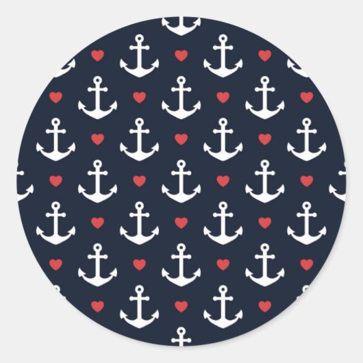 Patroon voor hart en oren ronde sticker (Voorkant)