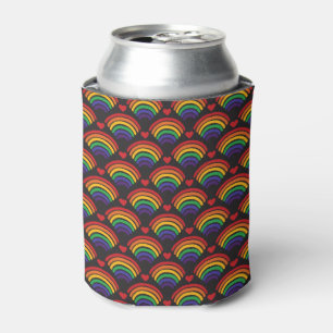 Patroon voor hart en regenbogen blikjeskoeler