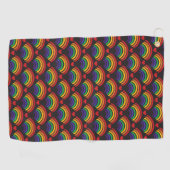 Patroon voor hart en regenbogen golfhanddoek (Horizontaal)