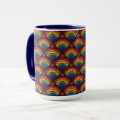 Patroon voor hart en regenbogen mok (Voorkant links)