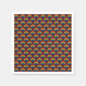 Patroon voor hart en regenbogen servet (Voorkant)