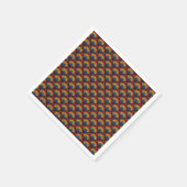 Patroon voor hart en regenbogen servet (Hoek)