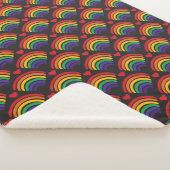 Patroon voor hart en regenbogen sherpa deken (3/4)