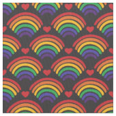 Patroon voor hart en regenbogen stof (Close Up)