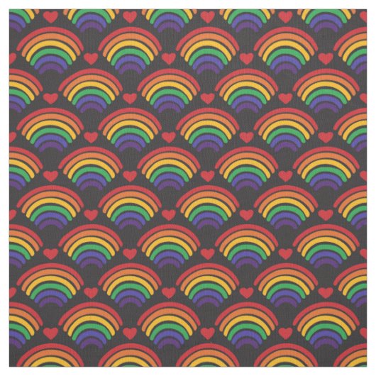 Patroon voor hart en regenbogen stof (Swatch)