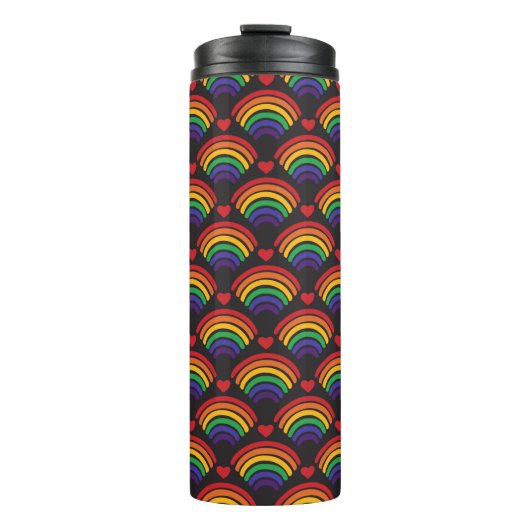Patroon voor hart en regenbogen thermosbeker (Voorkant)
