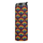Patroon voor hart en regenbogen thermosbeker (Gedraaid links)