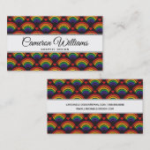 Patroon voor hart en regenbogen visitekaartje (Voorkant / Achterkant)