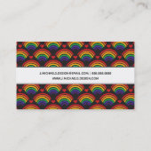 Patroon voor hart en regenbogen visitekaartje (Achterkant)