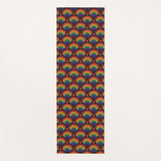 Patroon voor hart en regenbogen yogamat (Voorkant)