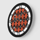 Patroon voor hartenkoningin grote klok (Hoek)