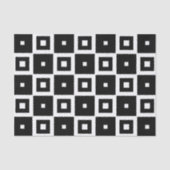 Patroon voor hedendaagse driedaagse zwarte en witt tissuepapier (Voorkant)