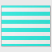 Patroon voor heldere Aqua, witte XL Stripes Cadeaupapier (Vlak)