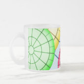 Patroon voor heldere en kleurrijke Abstracte cirke Matglas Koffiemok (Links)