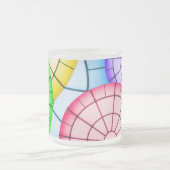 Patroon voor heldere en kleurrijke Abstracte cirke Matglas Koffiemok (Center)