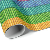 Patroon voor heldere regenboogstrips cadeaupapier (Rol Hoek)
