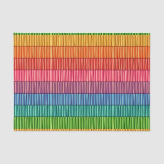 Patroon voor heldere regenboogstrips tissuepapier (Voorkant)