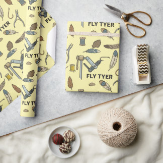 Patroon voor het maken van vliegen, materialen en cadeaupapier