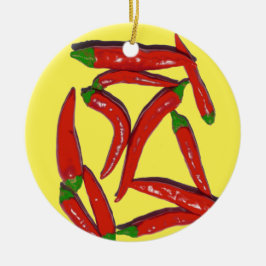 Patroon voor hotroodroodbruinvissen keramisch ornament