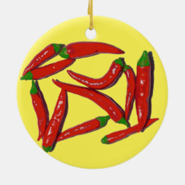 Patroon voor hotroodroodbruinvissen keramisch ornament