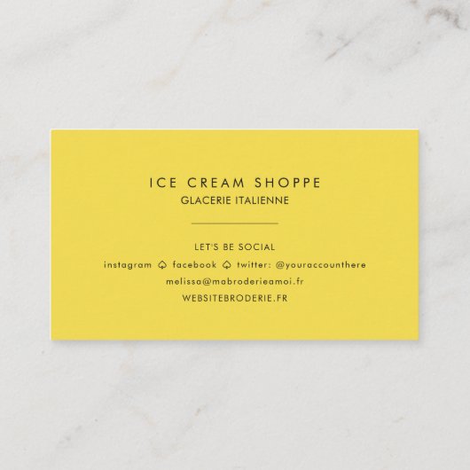 Patroon voor Ice Cream Pattern Visitekaartje (Achterkant)