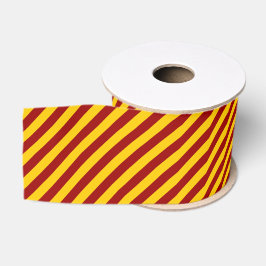 Patroon voor kardinaal- en gouden strepen grosgrain lint