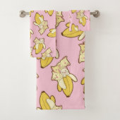 Patroon voor katten en bananen bad handdoek (Insitu)