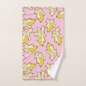 Patroon voor katten en bananen bad handdoek (Handdoek)